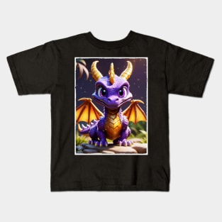 Fantasy Purple Dragon Kids T-Shirt